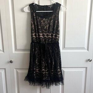 BeBop Black Lace Sleeveless Dress Small